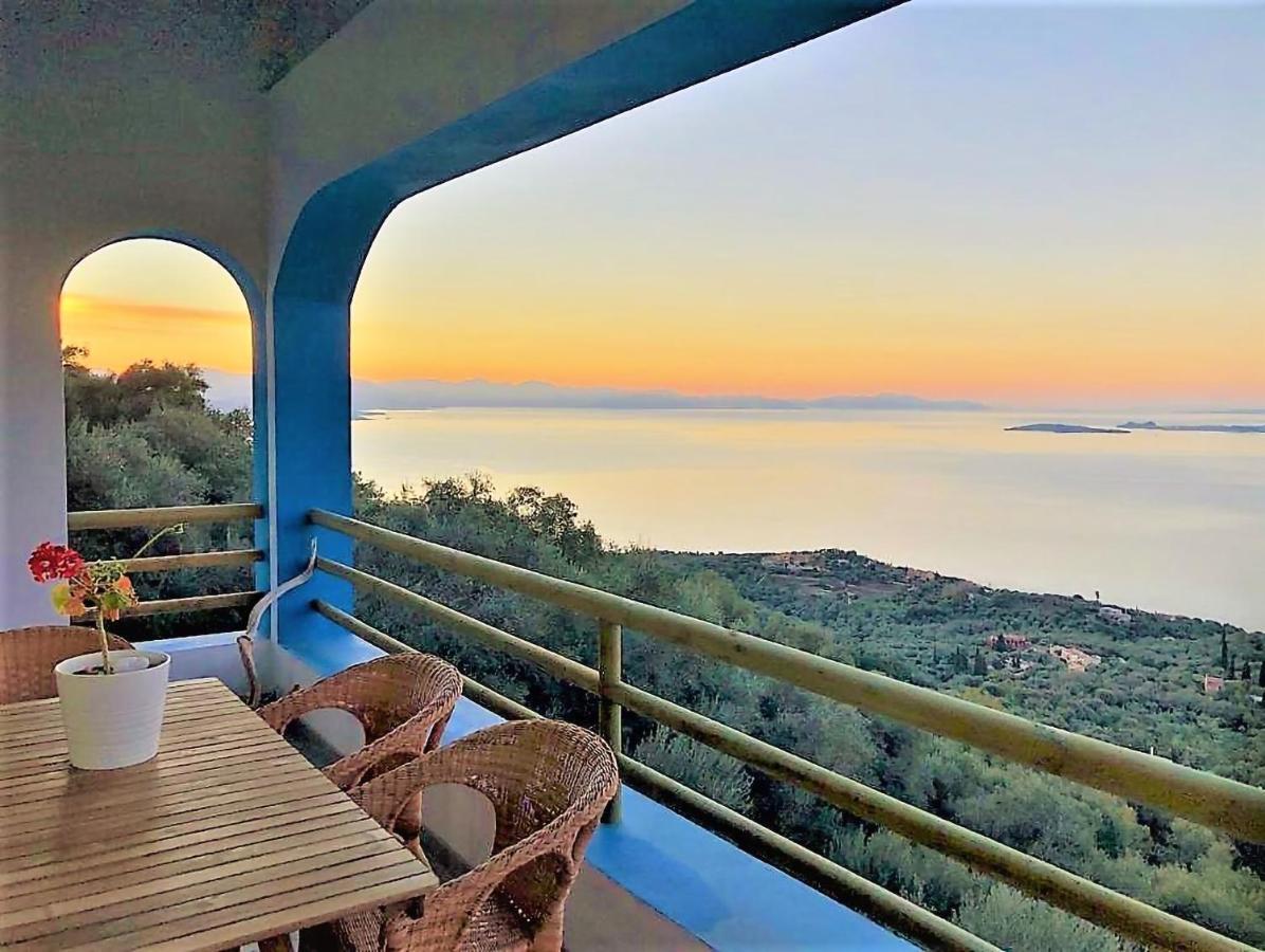 House Tanna Of Villa Intaba Spectacular Sea Views Corfiot Riviera Spartilas Corfu Island Greece Close To Ipsos Beach Spartylas Eksteriør bilde