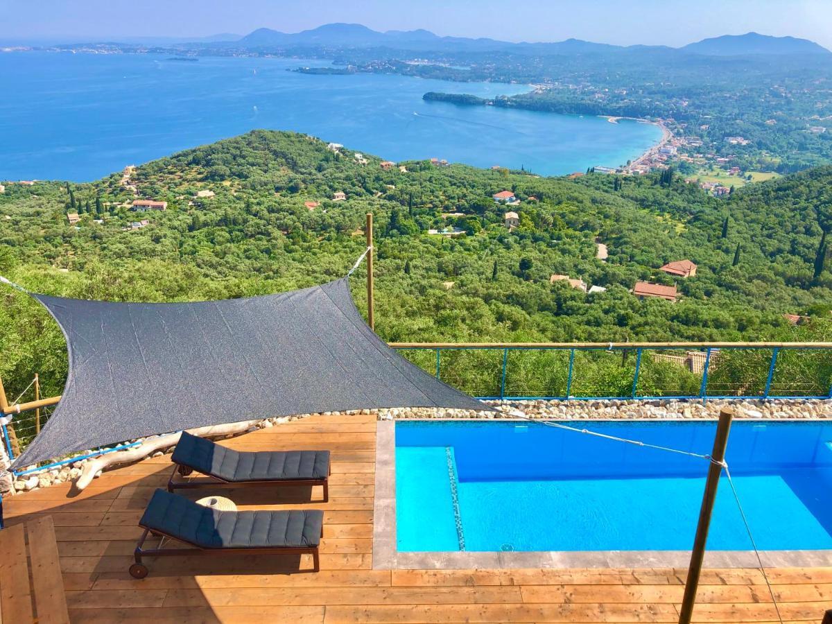 House Tanna Of Villa Intaba Spectacular Sea Views Corfiot Riviera Spartilas Corfu Island Greece Close To Ipsos Beach Spartylas Eksteriør bilde