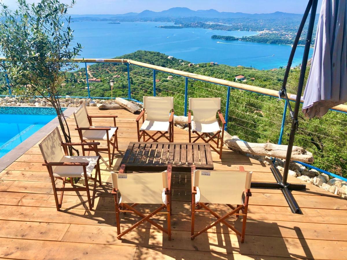 House Tanna Of Villa Intaba Spectacular Sea Views Corfiot Riviera Spartilas Corfu Island Greece Close To Ipsos Beach Spartylas Eksteriør bilde